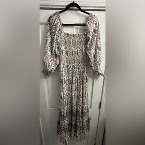 Oliphant Smocked Bodice Dress, XS, EUC